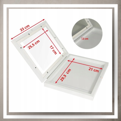 Ramka Artystyczna Na Obrazki Rysunki Zdjęcia Dzieci Otwierana z pojemnikiem