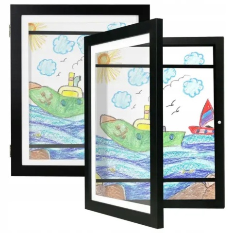 Ramka Artystyczna Na Obrazki Rysunki Zdjęcia Dzieci Otwierana z pojemnikiem