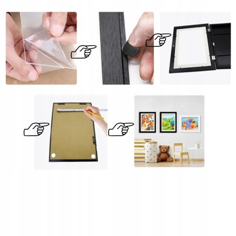 Ramka Artystyczna Na Obrazki Rysunki Zdjęcia Dzieci Otwierana z pojemnikiem