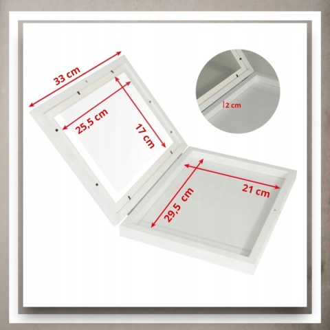 Ramka Artystyczna Na Obrazki Rysunki Zdjęcia Dzieci Otwierana z pojemnikiem