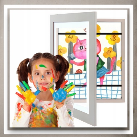 Ramka Artystyczna Na Obrazki Rysunki Zdjęcia Dzieci Otwierana z pojemnikiem