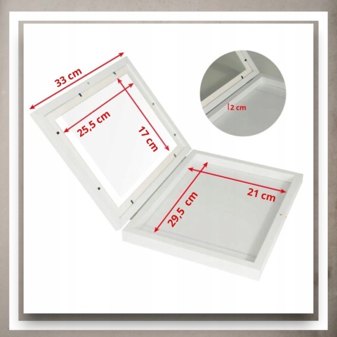 Ramka Artystyczna Na Obrazki Rysunki Zdjęcia Dzieci Otwierana z pojemnikiem