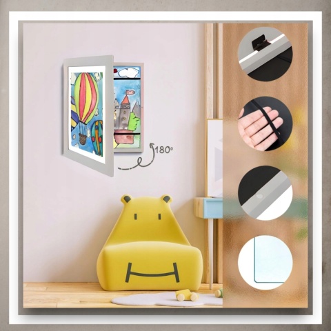 Ramka Artystyczna Na Obrazki Rysunki Zdjęcia Dzieci Otwierana z pojemnikiem