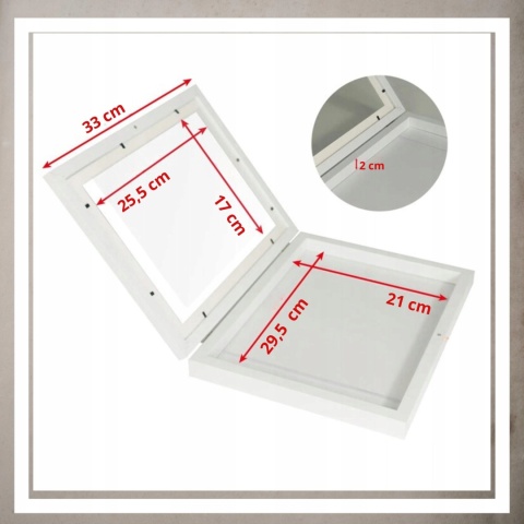 Ramka Artystyczna Na Obrazki Rysunki Zdjęcia Dzieci Otwierana z pojemnikiem