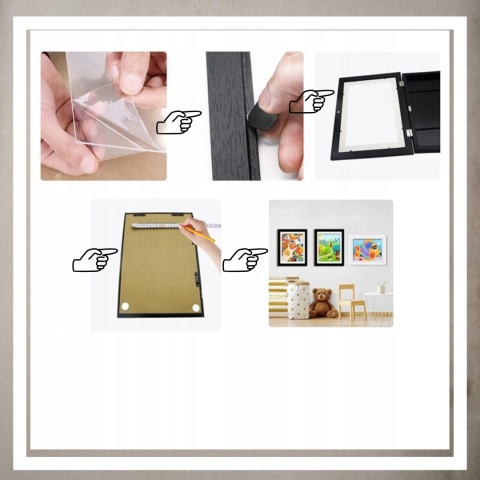 Ramka Artystyczna Na Obrazki Rysunki Zdjęcia Dzieci Otwierana z pojemnikiem