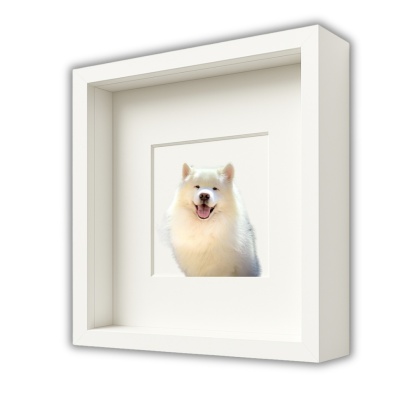 Ramka głęboka box 3D 24,5x24,5 cm do rękodzieła mchu na zdjęcia biała