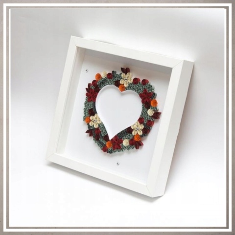 Ramka głęboka box 3D 24,5x24,5 cm do rękodzieła mchu na zdjęcia biała