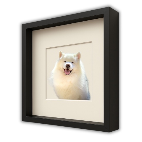 Ramka głęboka box 3D 24,5x24,5 cm do rękodzieła mchu na zdjęcia czarna