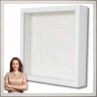 Ramka głęboka box 3d 30x30 cm do rękodzięła mchu na zdjęcia kolor biały