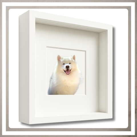 Ramka głęboka box 3d 30x30 cm do rękodzięła mchu na zdjęcia kolor biały