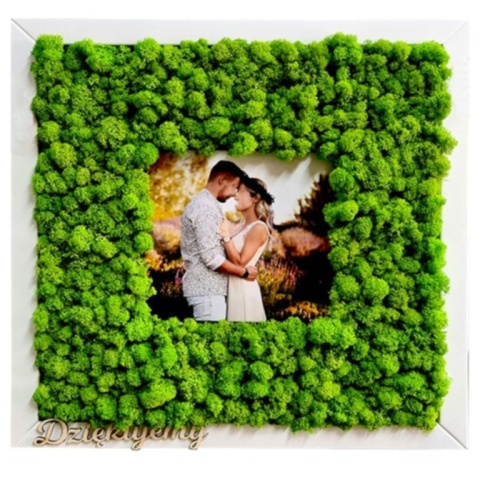 Ramka głęboka box 3d 30x30 cm do rękodzięła mchu na zdjęcia kolor biały