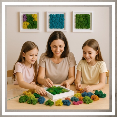 Ramka głęboka box 3d 30x30 cm do rękodzięła mchu na zdjęcia kolor biały