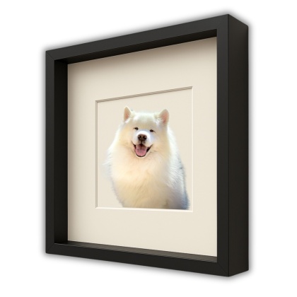 Ramka głęboka box 3d 30x30 cm do rękodzięła mchu na zdjęcia kolor czarny