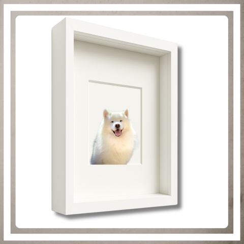 Ramka głęboka box 3d 30x40 cm do rękodzięła mchu na zdjęcia kolor biały