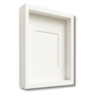 Ramka głęboka box 3d 35x45 cm do rękodzięła mchu na zdjęcia kolor biały