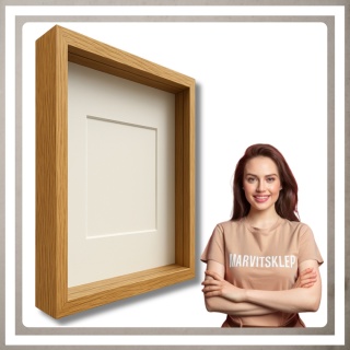 Ramka głęboka box 3d 35x45 cm do rękodzięła mchu na zdjęcia kolor naturalny