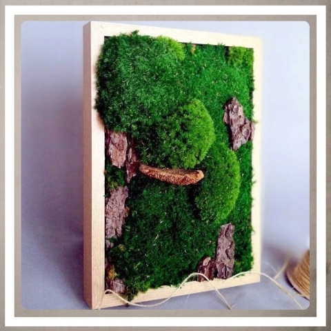 Ramka głęboka box 3d 35x45 cm do rękodzięła mchu na zdjęcia kolor naturalny
