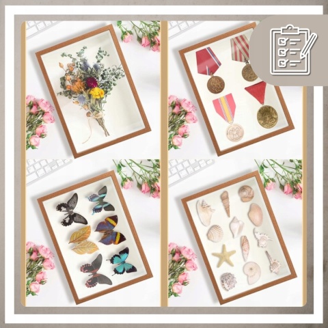 Ramka głęboka box 3d 35x45 cm do rękodzięła mchu na zdjęcia kolor naturalny