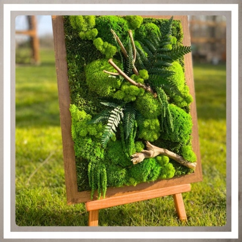 Ramka głęboka box 3d 35x45 cm do rękodzięła mchu na zdjęcia kolor naturalny