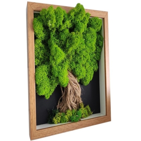 Ramka głęboka box 3d 35x45 cm do rękodzięła mchu na zdjęcia kolor naturalny