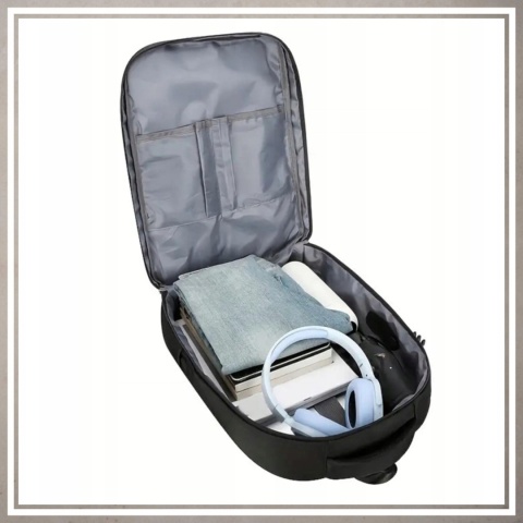 Bagaż podręczny plecak podróżny do samolotu 40x30 kabinówka Wizzair Ryanair CZARNY