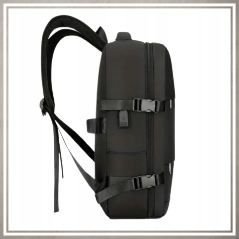 Bagaż podręczny plecak podróżny do samolotu 40x30 kabinówka Wizzair Ryanair CZARNY