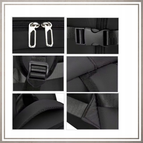 Bagaż podręczny plecak podróżny do samolotu 40x30 kabinówka Wizzair Ryanair CZARNY