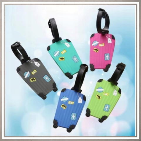 Identyfikator zawieszka na bagaż podróży walizkę do samolotu RÓŻOWY