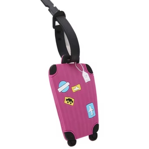 Identyfikator zawieszka na bagaż podróży walizkę do samolotu RÓŻOWY