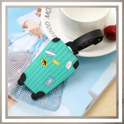 Identyfikator zawieszka na bagaż podróży walizkę do samolotu TURKUSOWY