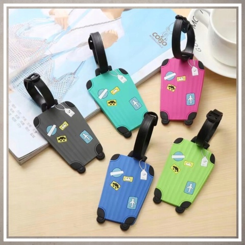 Identyfikator zawieszka na bagaż podróży walizkę do samolotu TURKUSOWY