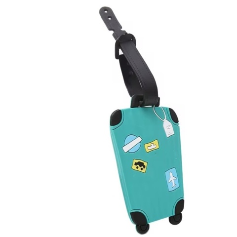 Identyfikator zawieszka na bagaż podróży walizkę do samolotu TURKUSOWY