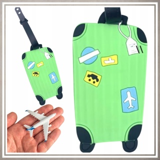 Identyfikator zawieszka na bagaż podróży walizkę do samolotu ZIELONY