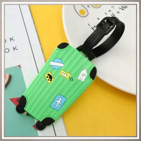 Identyfikator zawieszka na bagaż podróży walizkę do samolotu ZIELONY