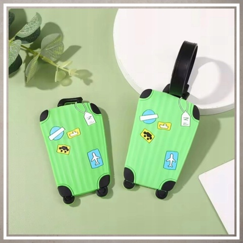 Identyfikator zawieszka na bagaż podróży walizkę do samolotu ZIELONY