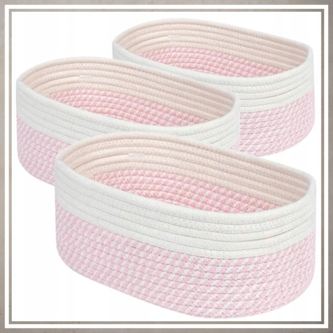 ORGANIZER BOHO ZESTAW 3 SZT PREMIUM koszyk kosmetyki zabawki łazienki kosz