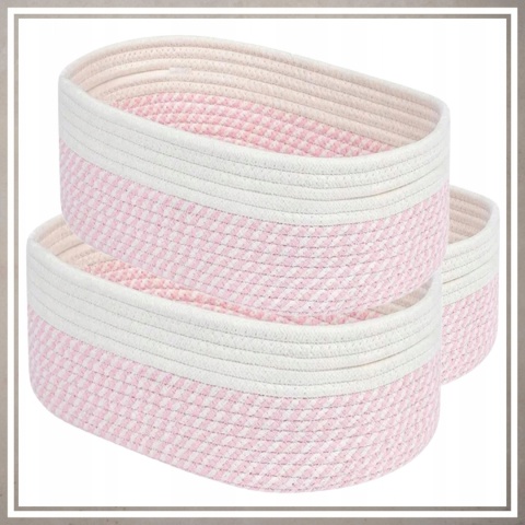 ORGANIZER BOHO ZESTAW 3 SZT PREMIUM koszyk kosmetyki zabawki łazienki kosz