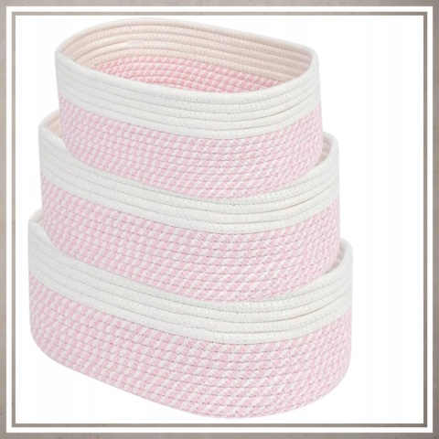 ORGANIZER BOHO ZESTAW 3 SZT PREMIUM koszyk kosmetyki zabawki łazienki kosz