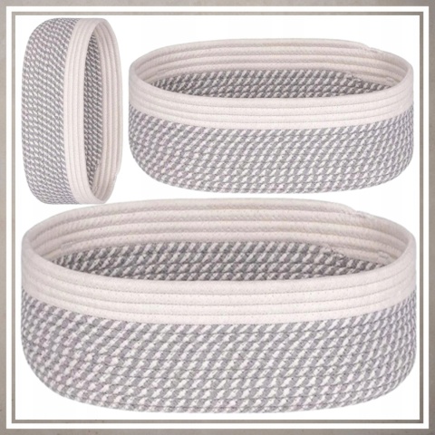 ORGANIZER BOHO ZESTAW 3 SZT PREMIUM koszyk kosmetyki zabawki łazienki kosz