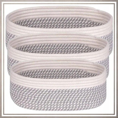 ORGANIZER BOHO ZESTAW 3 SZT PREMIUM koszyk kosmetyki zabawki łazienki kosz