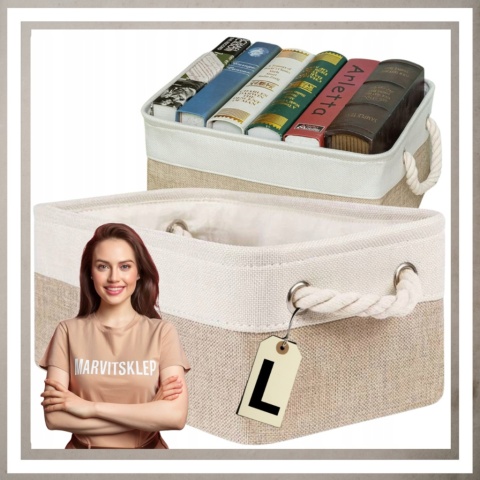 ORGANIZER DO PRZECHOWYWANIA BOHO kosz pojemnik na pranie zabawki łazienka L