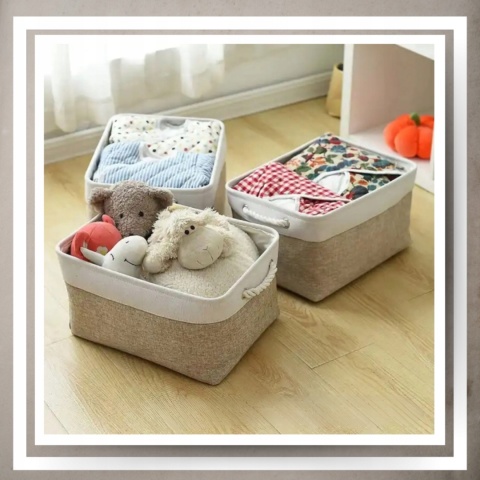 ORGANIZER DO PRZECHOWYWANIA BOHO kosz pojemnik na pranie zabawki łazienka L