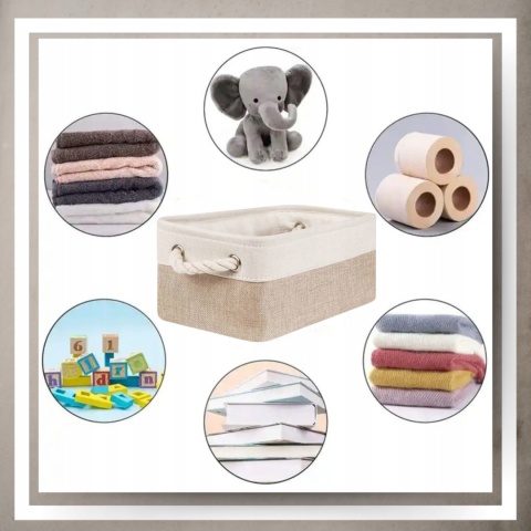 ORGANIZER DO PRZECHOWYWANIA BOHO kosz pojemnik na pranie zabawki łazienka L