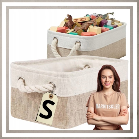 ORGANIZER DO PRZECHOWYWANIA BOHO kosz pojemnik na pranie zabawki łazienka S