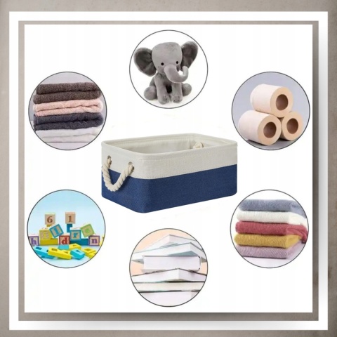 ORGANIZER DO PRZECHOWYWANIA DEKORACYJNY kosz pojemnik na pranie zabawki L