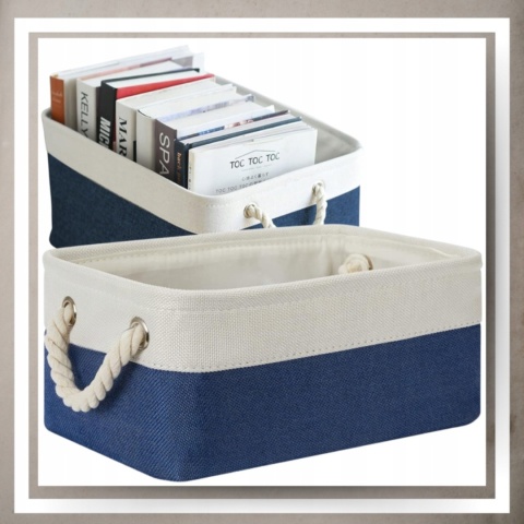 ORGANIZER DO PRZECHOWYWANIA DEKORACYJNY kosz pojemnik na pranie zabawki M