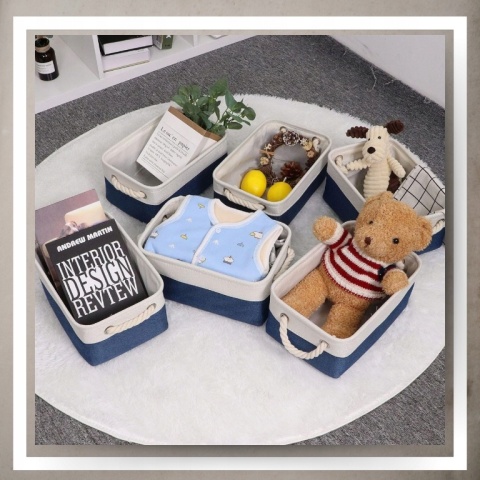 ORGANIZER DO PRZECHOWYWANIA DEKORACYJNY kosz pojemnik na pranie zabawki M