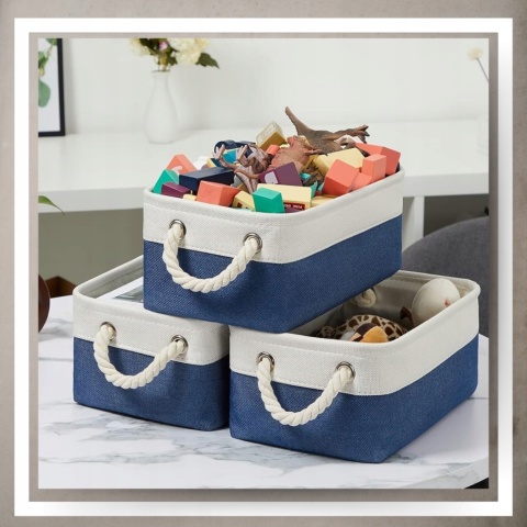 ORGANIZER DO PRZECHOWYWANIA DEKORACYJNY kosz pojemnik na pranie zabawki M