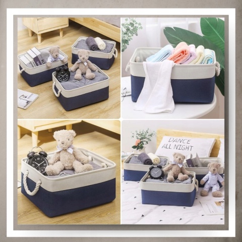 ORGANIZER DO PRZECHOWYWANIA DEKORACYJNY kosz pojemnik na pranie zabawki M