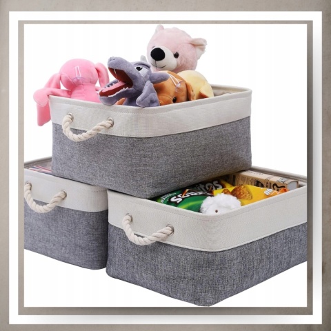 ORGANIZER DO PRZECHOWYWANIA Kosz Pojemnik na zabawki kosmetyki ubrania L